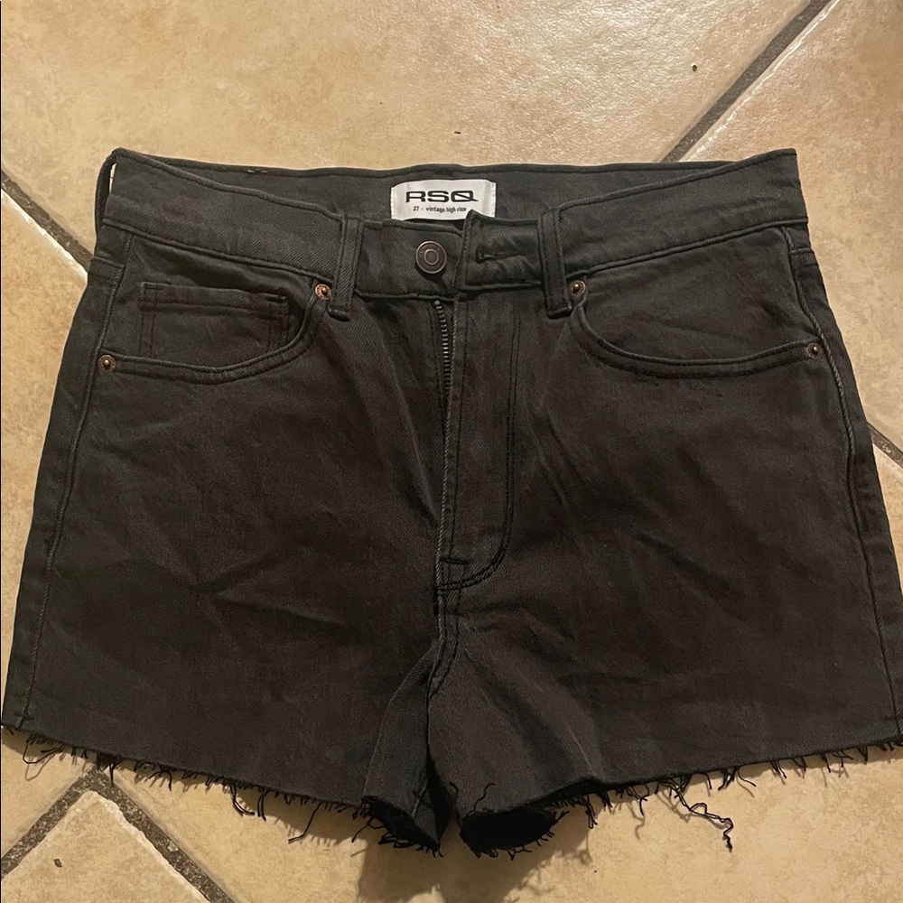 RSQ Women's Charcoal Denim Shorts